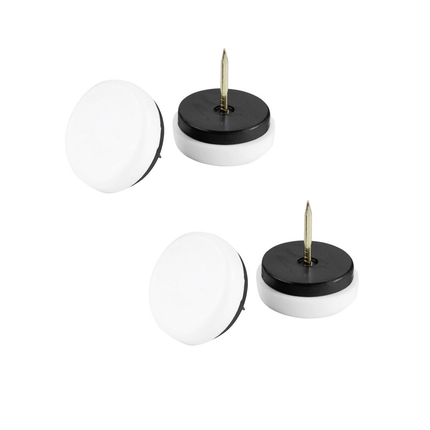 PLASTIC 1.1 IN. NAIL ON CUSHIONED GLIDE 4 PK