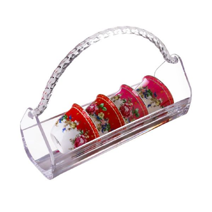 حامل فناجين قهوة أكلريك - شفاف