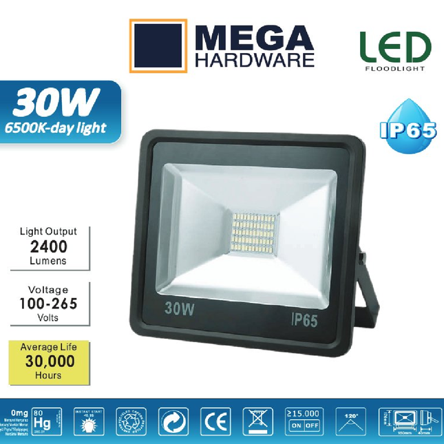 MEGA LED FLOODLIGHT 30W 6500K