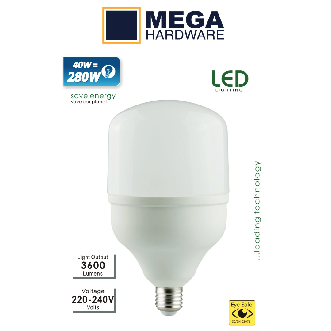 Daylight T-Shape LED Bulb 40W || لمبة ليد 40واط