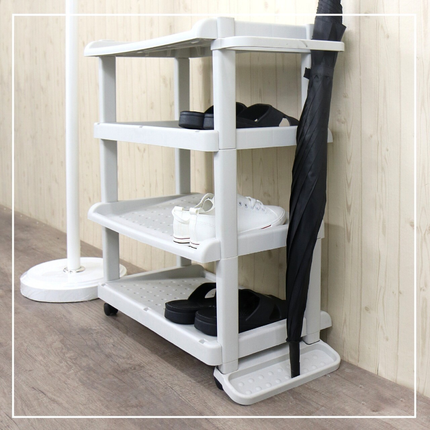 رفوف تخزين بعجلات - 4 رفوف 50 سم