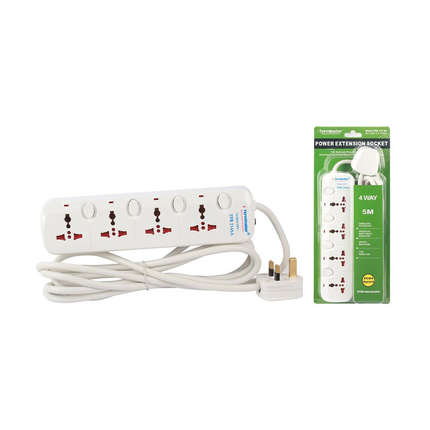 4 WAY UNIVERSAL POWER EXTENSION SOCKET 3M