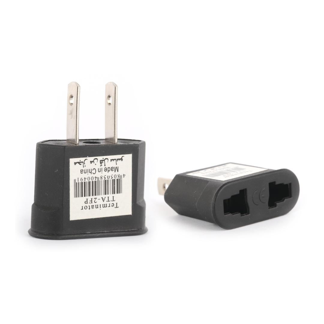 Normal Adapter Two Pin TRAVEL ADAPTOR 2 FLAT PIN#N#– Mega Hardware
