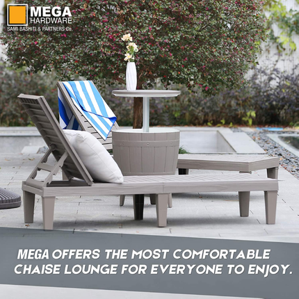 PLASTIC SUNBED 84 * 63 * 17.5 CM