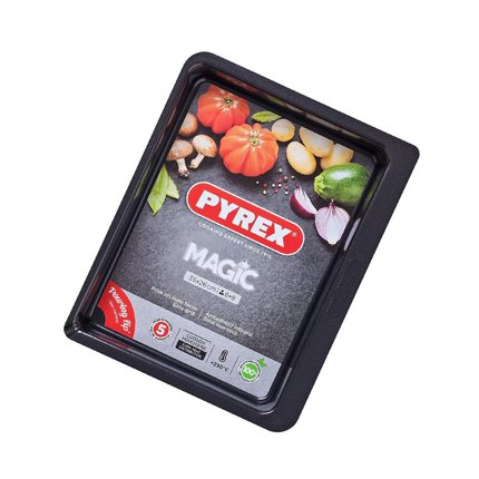 صنيه فرن معدن مستطيل اسود 35سم