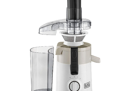 BLACK+DECKER 250W JUICER EXTRACTOR WITH LARGE FEEDING CHUTE WHITE/GREY JE250-B5