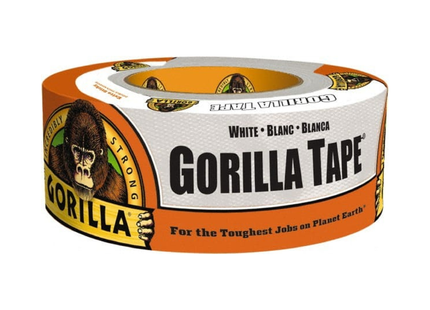 Gorilla Tape 10 Yd x 1-7/8" x 17 mil White Cotton/Polyester Blend Cloth Duct Tape Rubber Adhesive