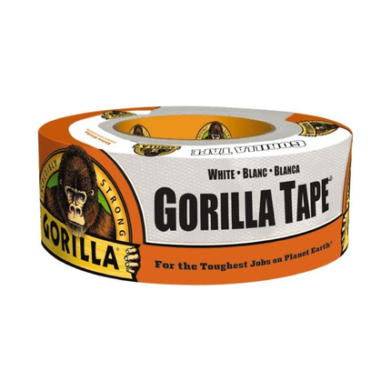 Gorilla Tape 10 Yd x 1-7/8" x 17 mil White Cotton/Polyester Blend Cloth Duct Tape Rubber Adhesive
