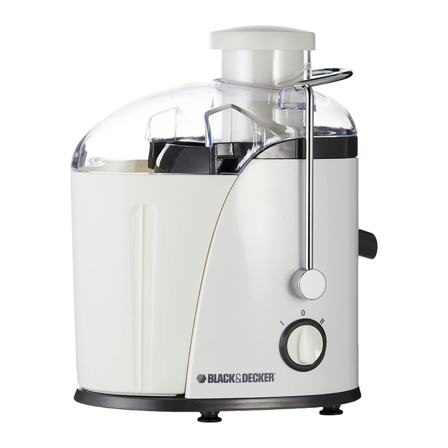 BLACK & DECKER 400W JUICER EXTRACTOR WITH WIDE CHUTE WHITE