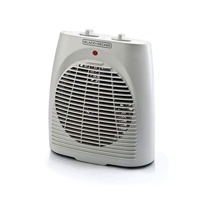 دفاية كهربائية بمروحة عمودية من بلاك اند ديكر  - ابيض