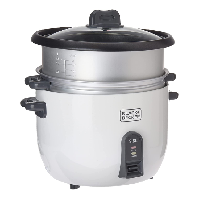 Black & Decker RC1860 700W 1.8 L 7.6 Cup Rice Cooker White for 220
