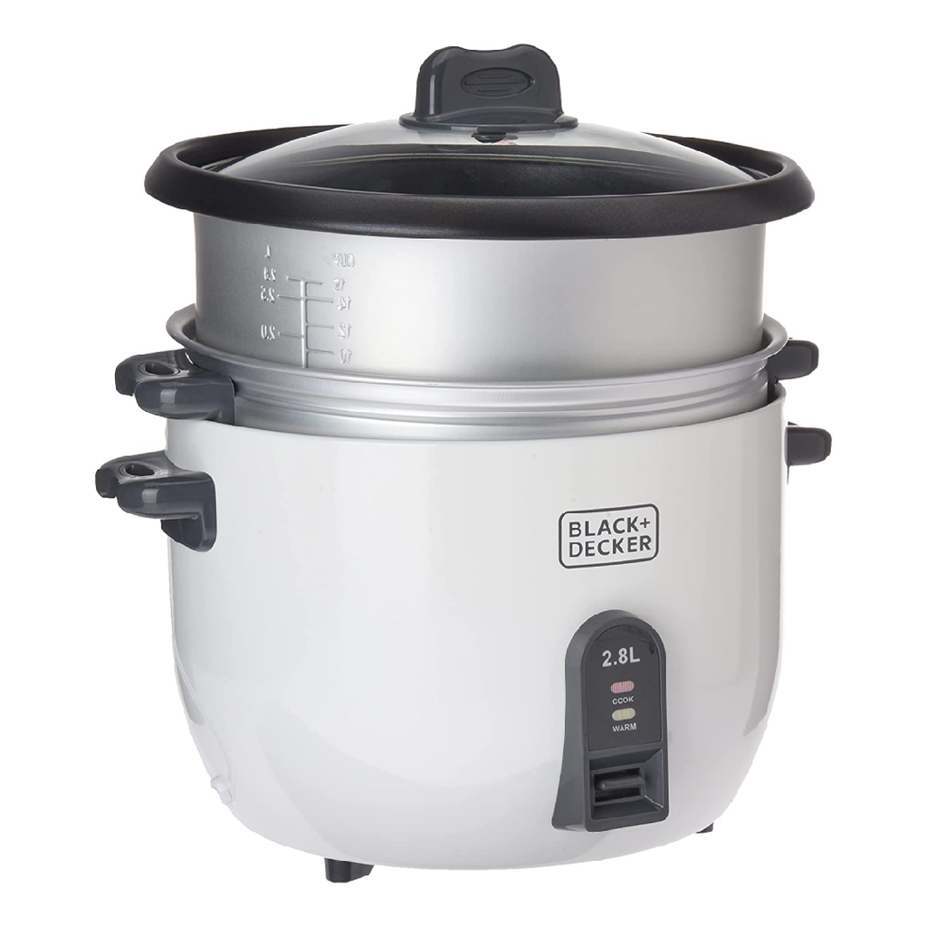  Black & Decker RC2850 1100W 2.8 L 11.8 Cup Rice Cooker (Non-USA  Compliant), White, standard: Home & Kitchen