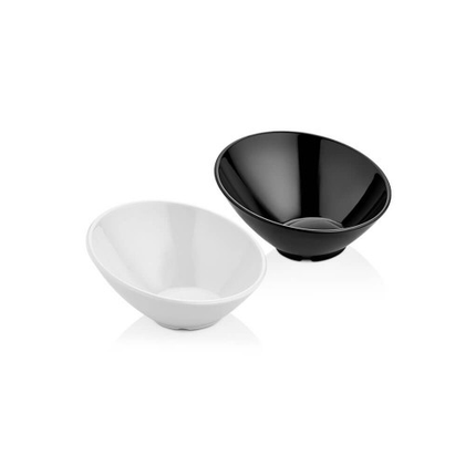 KULSAN 15.2*28.5CM DIAGONAL SHAPE BLACK/WHITE PLATTER 