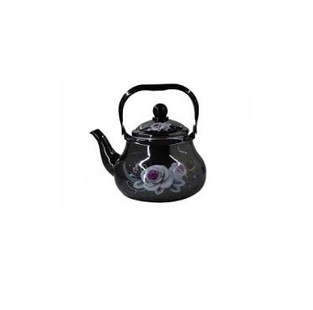 2.5 liter black stainless steel teapot