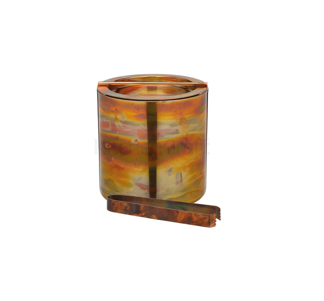 BARCRAFT SMALL COPPER ICE BUCKET WITH LID