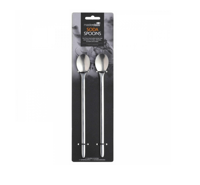 MASTER CLASS TWO DELUXE STAINLESS STEEL ICE CREAM / SODA SPOONS