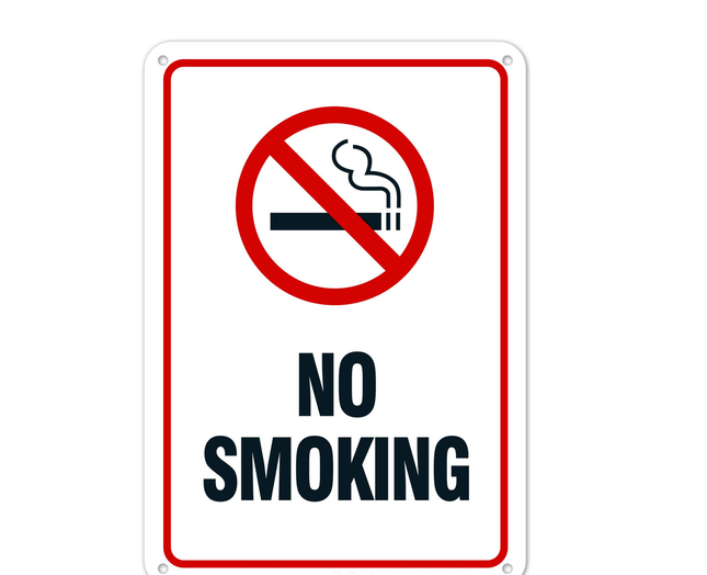 لوحة ارشادية ممنوع التدخين