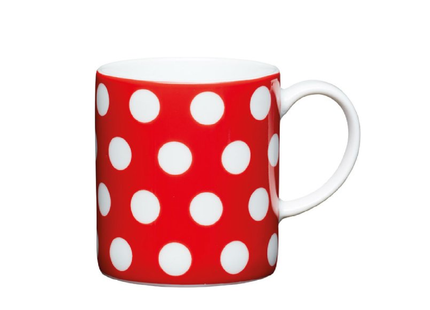 80ML PORCELAIN RED POLKA DOT ESPRESSO CUP WITH SAUCER