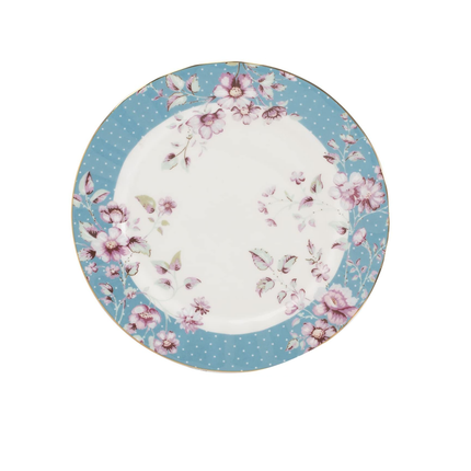KATIE ALICE DITSY FLORAL TEAL SIDE PLATE, BONE CHINA, 0.5 