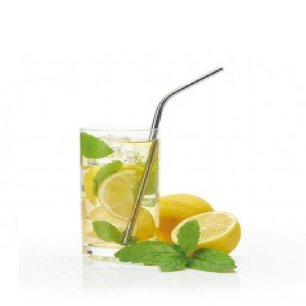 KITCHENCRAFT PACK OF FOUR STAINLESS STEEL REUSABLE DRINKS STRAWS