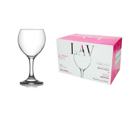 LAV GLASS CUP SET - 6PCS 210ML