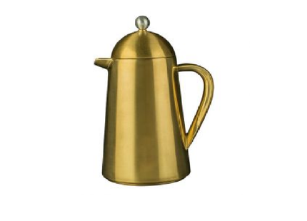 BRUSHED LA CAFETIERE EDITED THERMIQUE DOUBLE WALLED 8 CUP CAFETIERE  GOLD