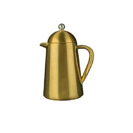 BRUSHED LA CAFETIERE EDITED THERMIQUE DOUBLE WALLED 8 CUP CAFETIERE  GOLD