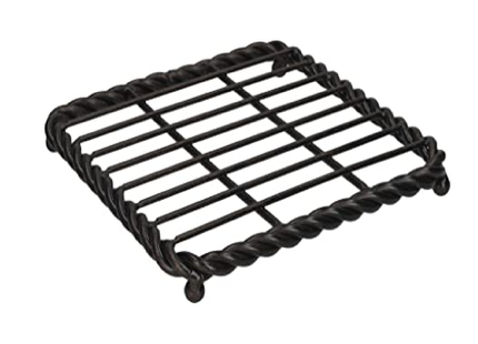 MIKASA GOURMET TRIVET FOR HOT PANS WITH ROPE DETAILING, WIRE, BLACK, 17.5 CM