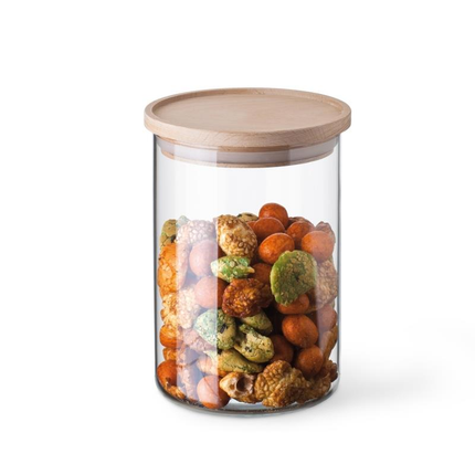 مرتبان غطاء خشبي