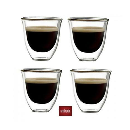 LA CAFETIERE JACK DOUBLE WALL INSULATED ESPRESSO GLASSES 60ML SET OF 4 CA880406