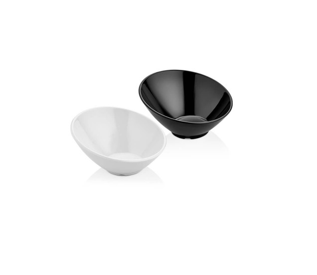 KULSAN- 21CM DIAGONAL SHAPE BLACK/WHITE PLATTER