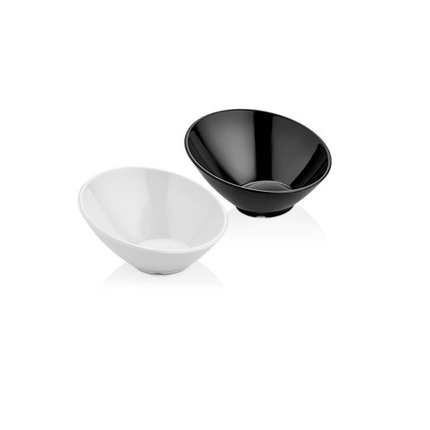 KULSAN 5.4*21CM DIAGONAL SHAPE BLACK/WHITE PLATTER 