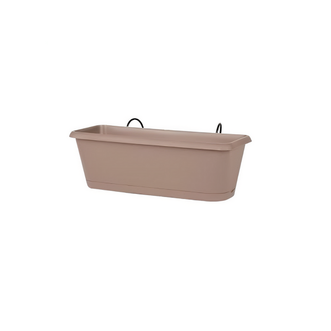EDA 48.8*18.8*16.1CM PLANTER WITH HOLDER TAUPE