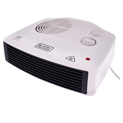 دفاية بمروحة بلاك أند ديكر أفقية 2400 واط لون أبيض