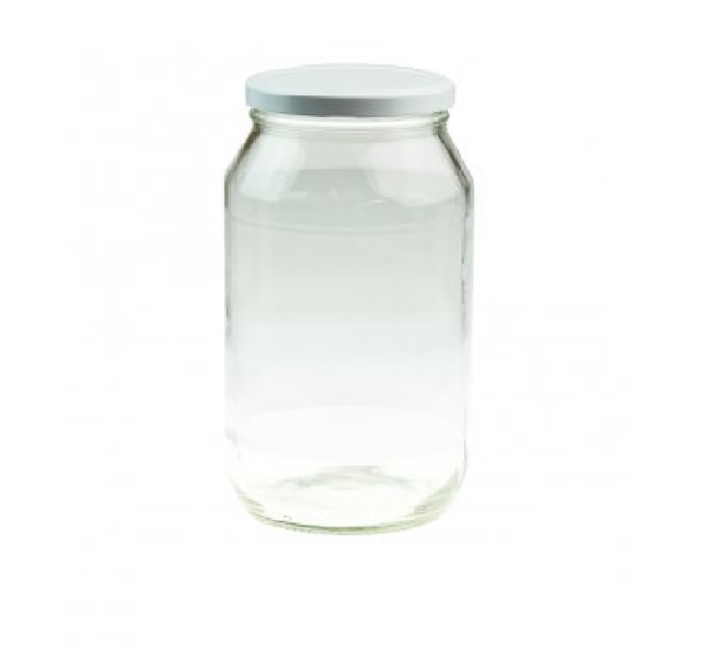 Jar with white lid