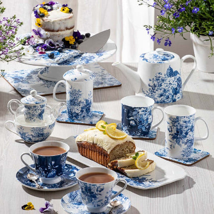 PROVINCIAL GARDEN FOOTED CAKE STAND & SERVER SET