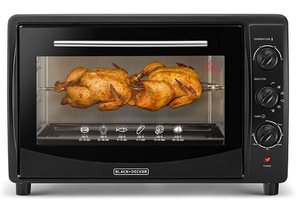 BLACK & DECKER 45L TOASTER OVEN WITH ROTISSERIE FOR TOASTING/ BAKING/ BROILING BLACK TRO45RDG-B5