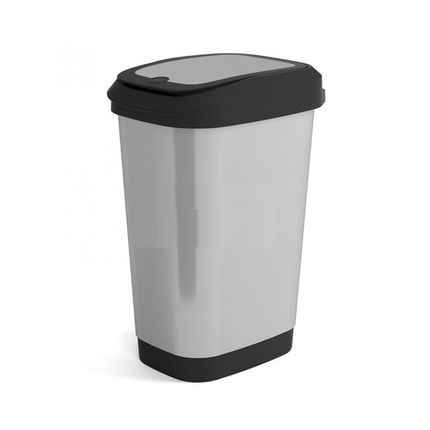 Curver Waste Bins Silver Waste Bin KIS Dual L50 سلة نفايات 50 لتر
