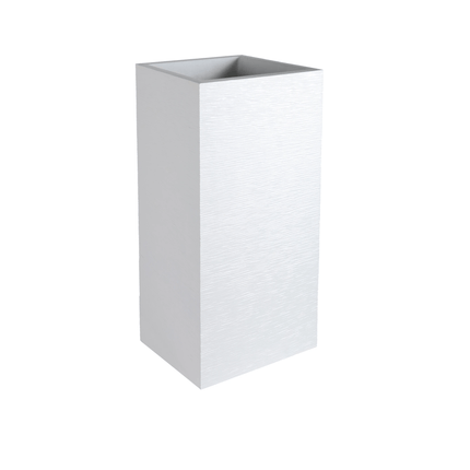 EDA Planters, Pots, & Outdoor Storage White High Square Pot 31L قوار 31 لتر