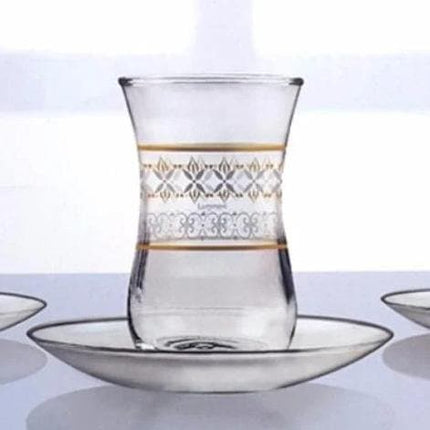 12-Pieces estakan zari Glass Cup 120 ml - Mega Hardware
