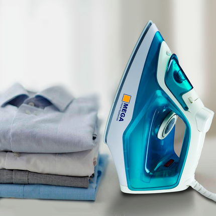 مكواة بخار ميجا 2000 واط - لون ازرق