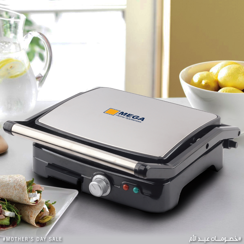 MEGA GRILL 1800W  STAINLESS STEEL