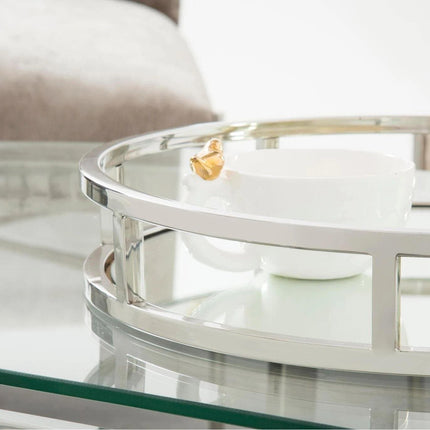 MEDIUM ROUND MIRROR TRAY   40 X 7 - Mega Hardware