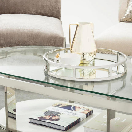 MEDIUM ROUND MIRROR TRAY   40 X 7 - Mega Hardware