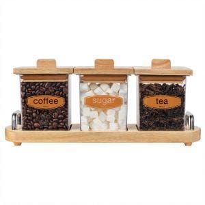 طقم عبوات بيلي للشاي والقهوة والسكر