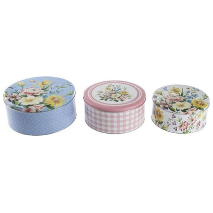 KATIE ALICE ENGLISH GARDEN - SET OF THREE CAKE TINS