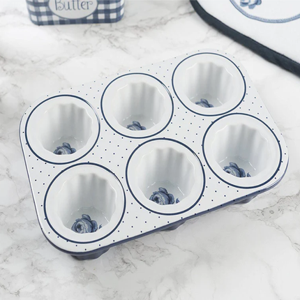 KA VINTAGE INDIGO MUFFIN TRAY
