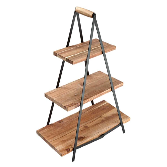 SERVE & SHARE ACACIA WOOD SERVING TOWER