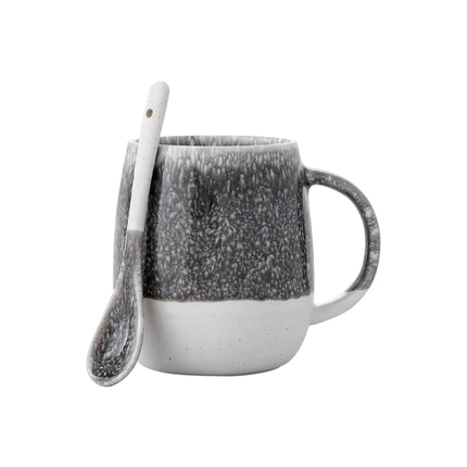 LODGE STARTER MUG & SPOON SET CHARCOAL
