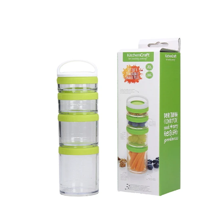 Lily's Home Healthy Thy Eating Stackable Snack Containers Set of 4